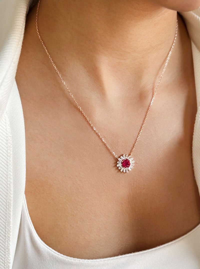 Solara Pendant Chain (Pure Silver) - Rose Gold